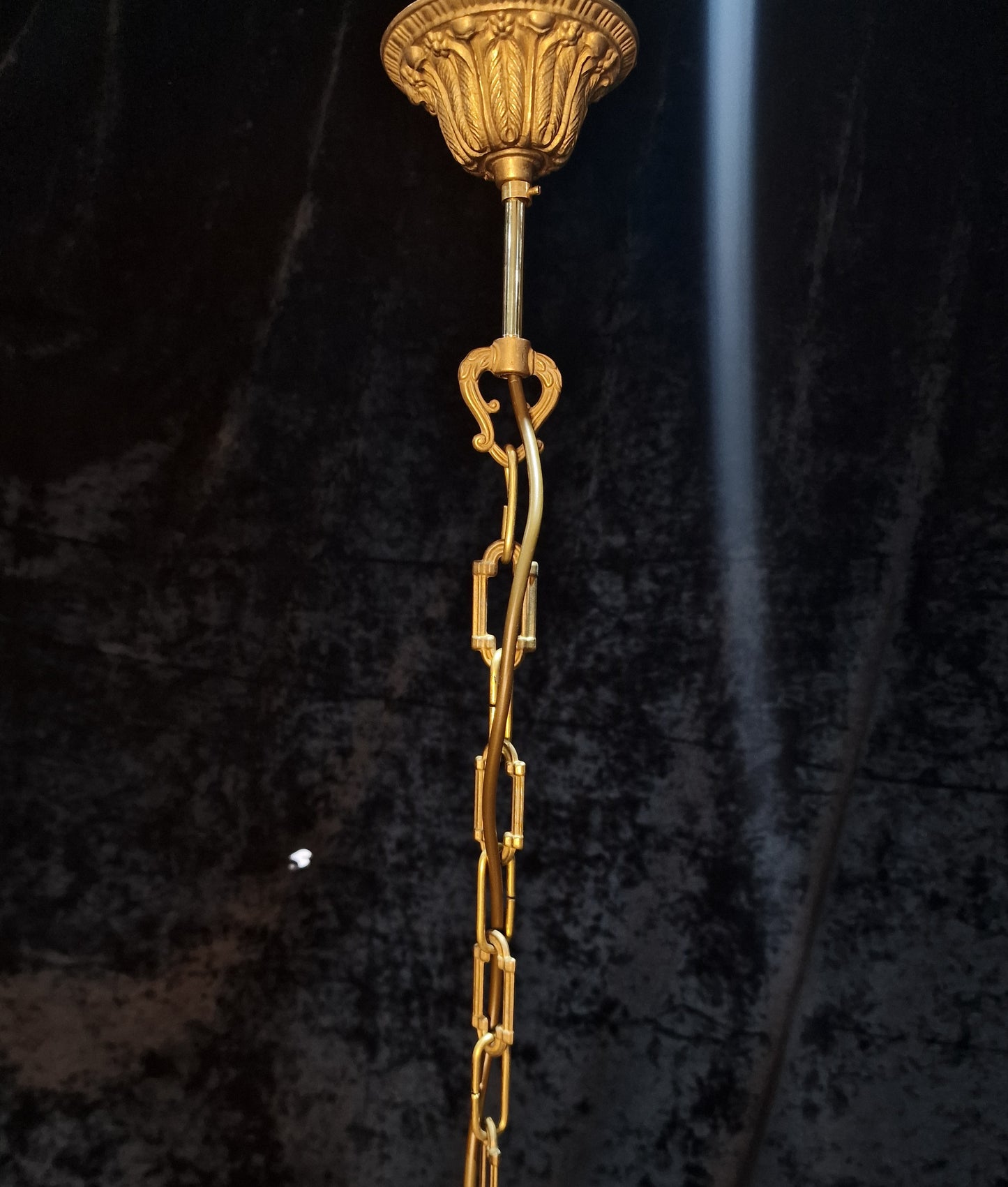 Fabulous Vintage French Large 8 Arm Glass Crystal Marie Therese Chandelier Light