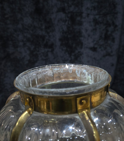 Decorative Murano Glass Antique Brass Bubble Lantern Ceiling Light