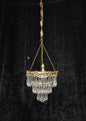 Fabulous Antique French Empire Style Brass Crystal Bows Chandelier Ceiling Light