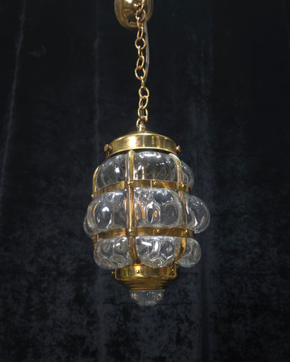 Decorative Murano Glass Antique Brass Bubble Lantern Ceiling Light