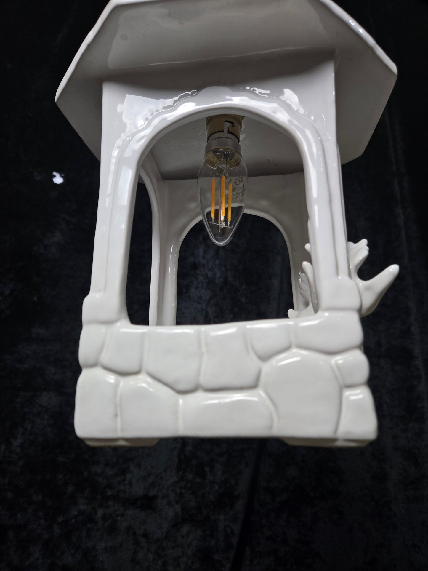 Unique Vintage White Ceramic Doves Hanging Lantern Ceiling LightUnique Vintage White Ceramic Doves Hanging Lantern Ceiling Light