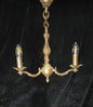 Art Nouveau Style Vintage French Bronze Veritable 3 Arm Chandelier Ceiling Light