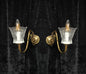 Classical Pair Antique Victorian 1 Arm Brass Swivel Gas to Electric Wall Lights