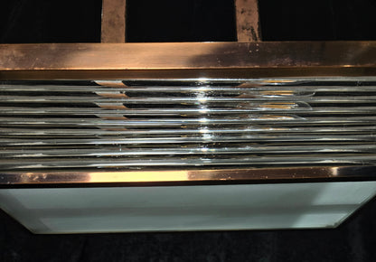 Heavy Antique French Art Deco Henri Petitot Atelier Copper 2 Light Chandelier